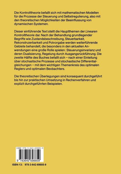 Produktbild: Lineare Kontrolltheorie