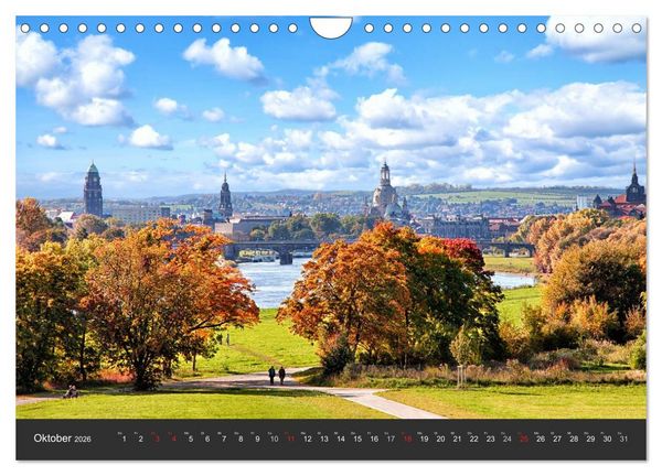 Produktbild: Barockstadt Dresden (Wandkalender 2026 DIN A4 quer), CALVENDO Monatskalender