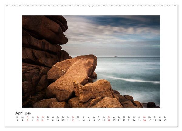 Produktbild: Bretagne - C&ocirc;te de Granit Rose (Wandkalender 2026 DIN A2 quer), CALVENDO Monatskalender