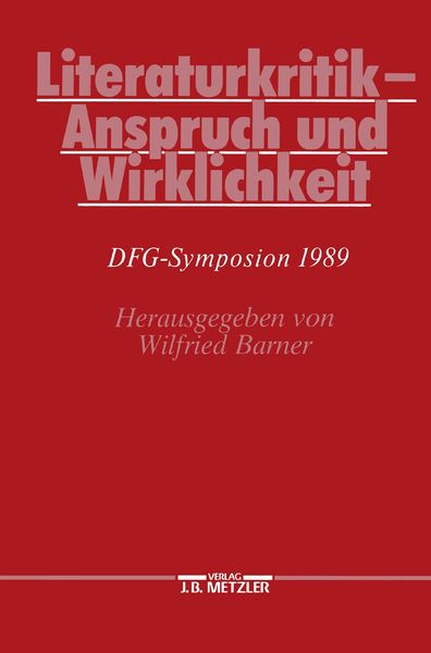 Produktbild: Literaturkritik - Anspruch und Wirklichkeit