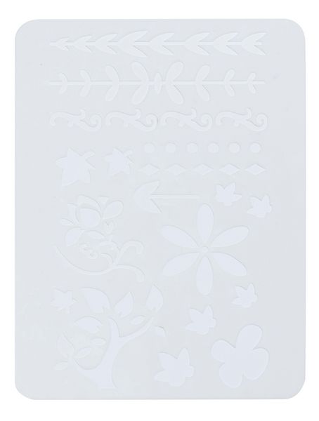 Produktbild: Scrapbooking-Set, Fotoalbum mit Spiralbindung, 50 Seiten wei&szlig;, 32x22 cm + Stifte, Sticker, Schablonen, Fotoecken