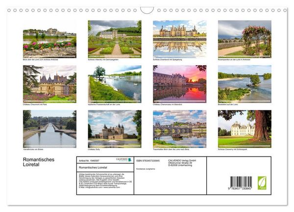 Produktbild: Romantisches Loiretal (Wandkalender 2026 DIN A3 quer), CALVENDO Monatskalender