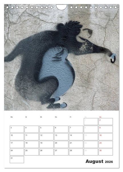 Produktbild: STENCIL ART 2026 - Schablonen Graffiti an H&auml;userfassaden / Planer (Wandkalender 2026 DIN A4 hoch), CALVENDO Monatskalender