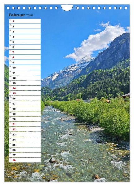 Produktbild: Schweizer Ansichten - Berge, Fl&uuml;sse und Seen in der Schweiz (Wandkalender 2026 DIN A4 hoch), CALVENDO Monatskalender