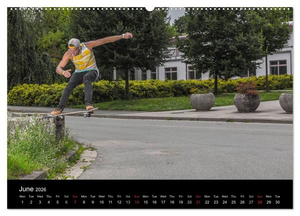 Produktbild: Skateboard - Street only (High Quality Premium Wall Calendar 2026 DIN A2 landscape),CALVENDO 12 Month Wall Calendar
