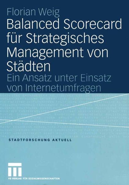 Produktbild: Balanced Scorecard f&uuml;r Strategisches Management von St&auml;dten