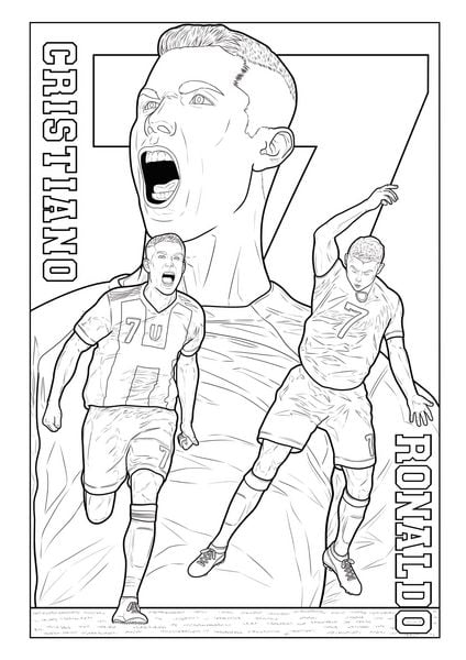 Produktbild: Fu&szlig;ball Malbuch - Tore, Siege & Triumphe SUPERSTARS Fu&szlig;ballhelden der EM 2024 &ndash; ab 6 Jahren mit 50 Ausmalbildern