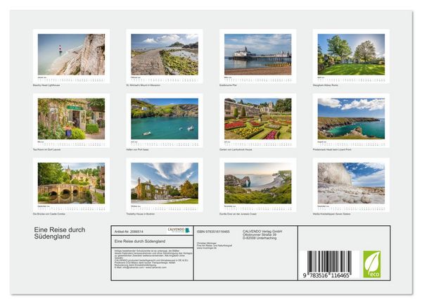 Produktbild: Eine Reise durch S&uuml;dengland (Wandkalender 2026 DIN A4 quer), CALVENDO Monatskalender