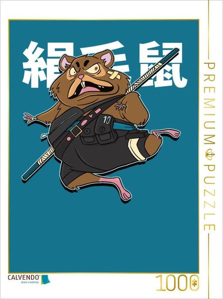 Produktbild: CALVENDO Puzzle Hamster Samourai | 1000 Teile Lege-Gr&ouml;&szlig;e 64x48cm Foto-Puzzle f&uuml;r gl&uuml;ckliche Stunden