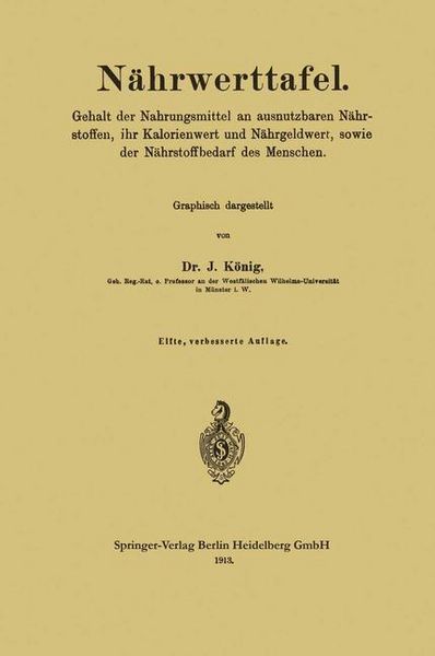 Produktbild: N&auml;hrwerttafel