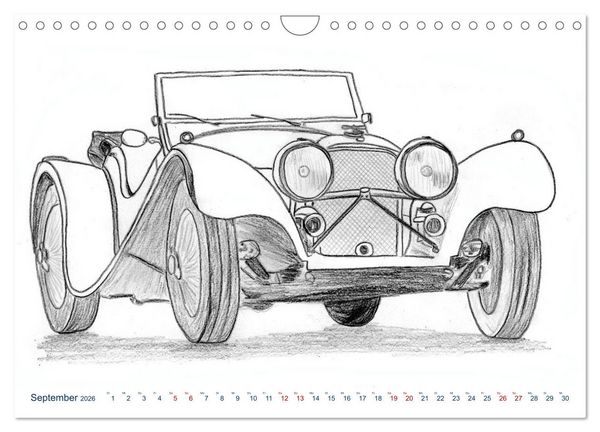 Produktbild: Vintage Sports Cars (Wandkalender 2026 DIN A4 quer), CALVENDO Monatskalender