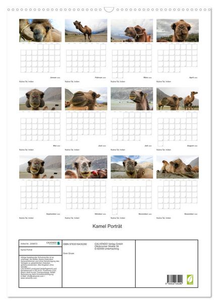 Produktbild: Kamel Portr&auml;t (Wandkalender 2026 DIN A2 hoch), CALVENDO Monatskalender