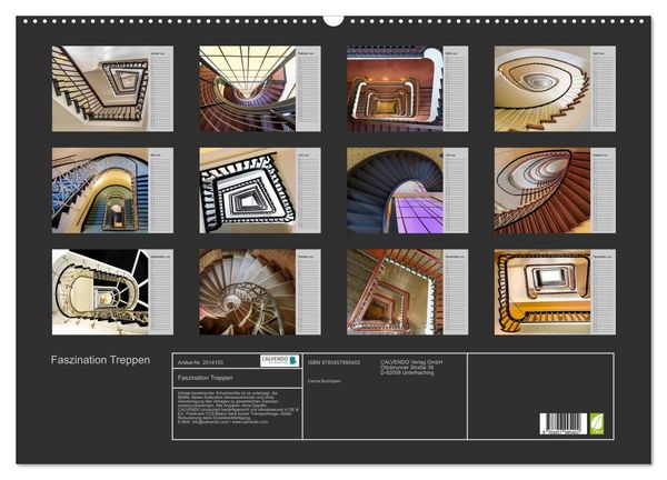 Produktbild: Faszination Treppen (Wandkalender 2026 DIN A2 quer), CALVENDO Monatskalender