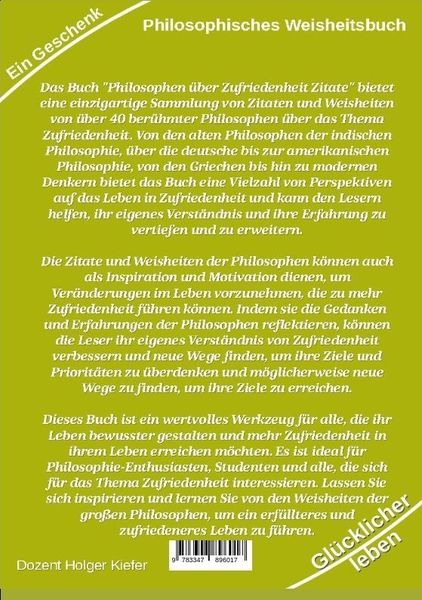 Produktbild: Philosophen &uuml;ber Zufriedenheit - Zitate