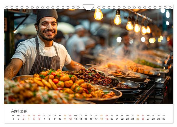 Produktbild: Street Food f&uuml;r Gourmets (Wandkalender 2026 DIN A4 quer), CALVENDO Monatskalender