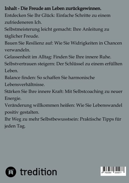 Produktbild: Die Freude am Leben zur&uuml;ckgewinnen