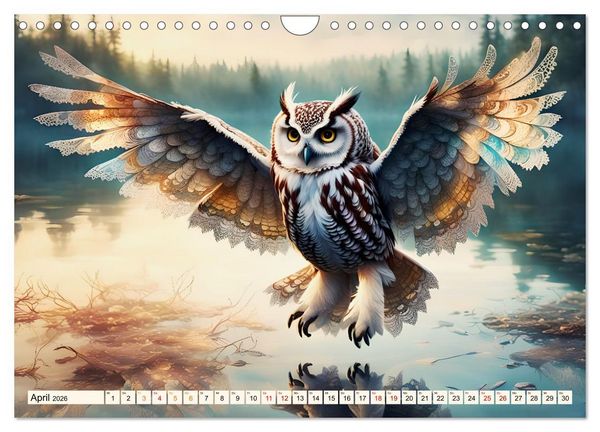 Produktbild: Federleichte Freunde (Wandkalender 2026 DIN A4 quer), CALVENDO Monatskalender