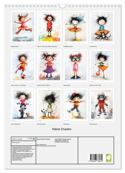 Produktbild: Kleine Chaoten (Wandkalender 2027 DIN A3 hoch), CALVENDO Monatskalender