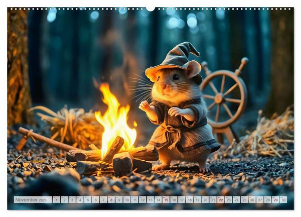 Produktbild: Es war einmal ein Hamster... M&auml;rchenhafte Abenteuer auf vier Pf&ouml;tchen (hochwertiger Premium Wandkalender 2026 DIN A2 quer), Kunstdruck in Hochglanz