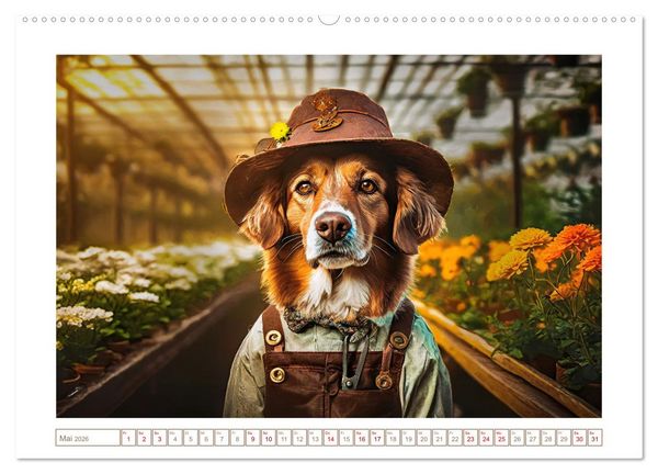 Produktbild: Wenn Hunde arbeiten (hochwertiger Premium Wandkalender 2026 DIN A2 quer), Kunstdruck in Hochglanz