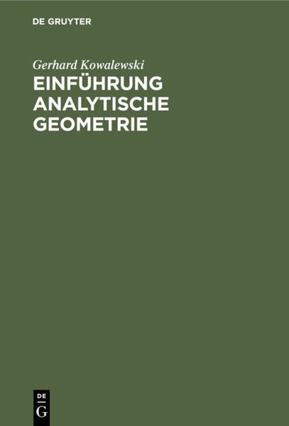 Produktbild: Einf&uuml;hrung Analytische Geometrie