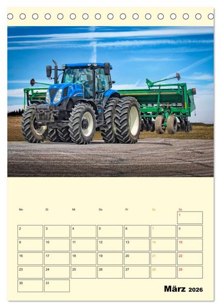 Produktbild: Traktor Giganten (Tischkalender 2026 DIN A5 hoch), CALVENDO Monatskalender