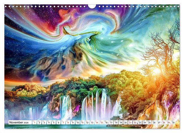 Produktbild: Psychedelic Landscapes (Wall Calendar 2026 DIN A3 landscape), CALVENDO 12 Month Wall Calendar