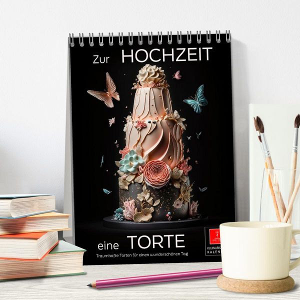 Produktbild: Zur Hochzeit eine Torte (Tischkalender 2026 DIN A5 hoch), CALVENDO Monatskalender