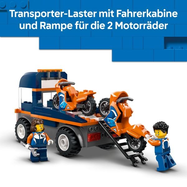 Produktbild: LEGO City 60491 Motorradtransporter, Spielzeug LKW und 2 Minifiguren