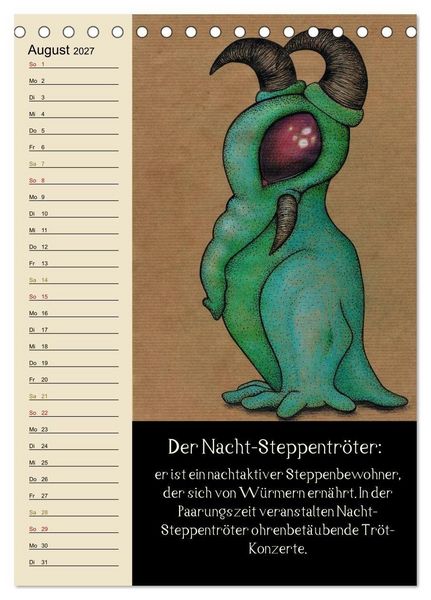 Produktbild: Fabelhafte Wesen / Geburtstagskalender (Tischkalender 2027 DIN A5 hoch), CALVENDO Monatskalender