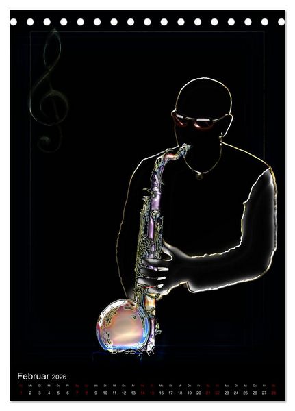 Produktbild: Jazz Ewig (Tischkalender 2026 DIN A5 hoch), CALVENDO Monatskalender