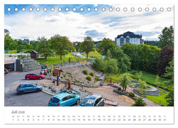 Produktbild: Oberhof - Urlaubsparadies am Rennsteig (Tischkalender 2026 DIN A5 quer), CALVENDO Monatskalender