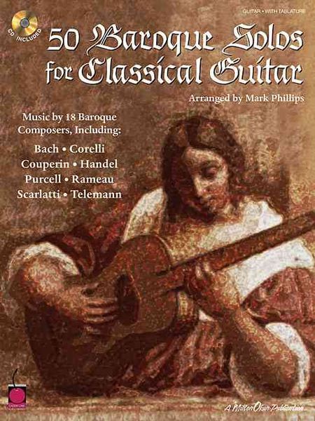 Produktbild: 50 Baroque Solos for Classical Guitar Book/Online Audio