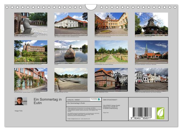 Produktbild: Ein Sommertag in Eutin (Wandkalender 2026 DIN A4 quer), CALVENDO Monatskalender