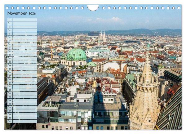 Produktbild: Wien f&uuml;r Liebhaber und Interessierte (Wandkalender 2026 DIN A4 quer), CALVENDO Monatskalender