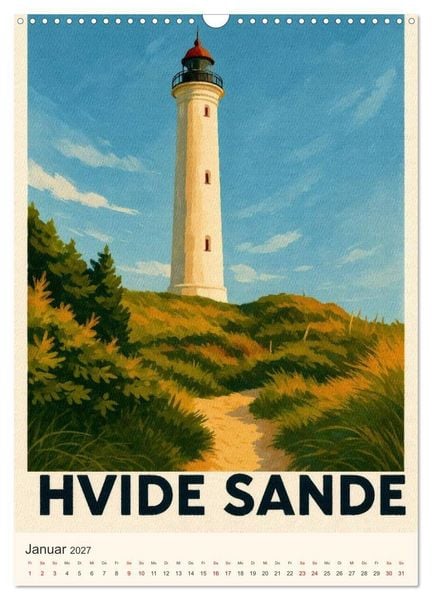 Produktbild: Hyggelige City-Poster D&auml;nemark (Wandkalender 2027 DIN A3 hoch), CALVENDO Monatskalender