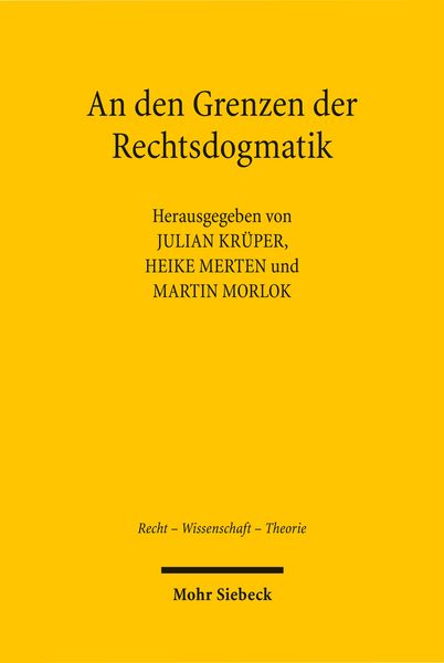 Produktbild: An den Grenzen der Rechtsdogmatik