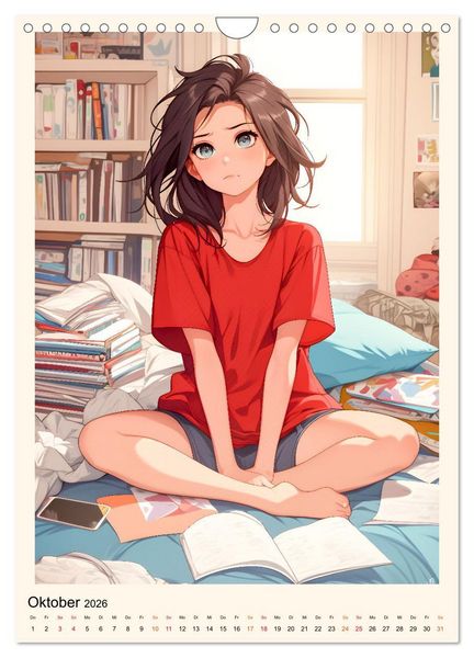 Produktbild: Manga - ein cooles Jahr (Wandkalender 2026 DIN A4 hoch), CALVENDO Monatskalender