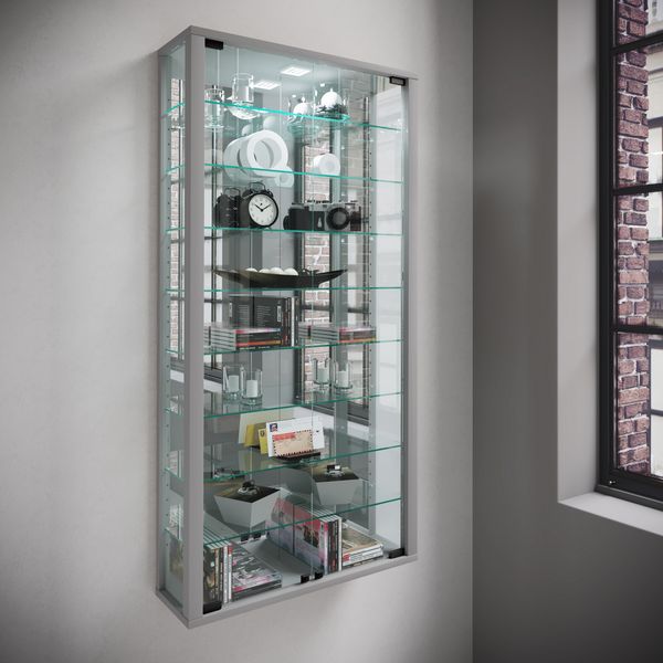 Produktbild: Wandvitrine Glasvitrine Vitrosa Maxi Spiegel
