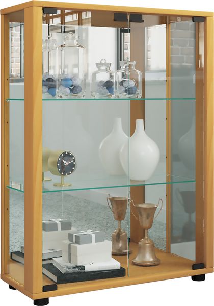 Produktbild: Glas Stand Vitrine Sammelvitrine Sintalo Spiegel