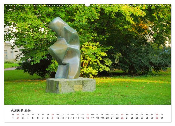 Produktbild: Wiesbaden Kunst in der &Ouml;ffentlichkeit (Wandkalender 2026 DIN A2 quer), CALVENDO Monatskalender