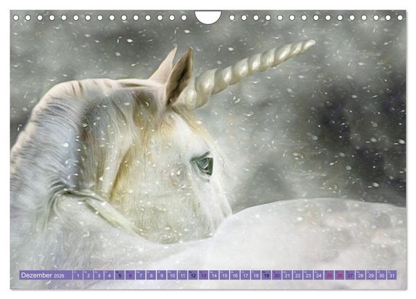 Produktbild: Einhorn Welt - vertr&auml;umte Einhornbilder (Wandkalender 2026 DIN A4 quer), CALVENDO Monatskalender