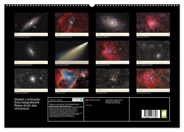 Produktbild: Distant Luminosity: Eine fotografische Reise durch das Universum (hochwertiger Premium Wandkalender 2026 DIN A2 quer), Kunstdruck in Hochglanz