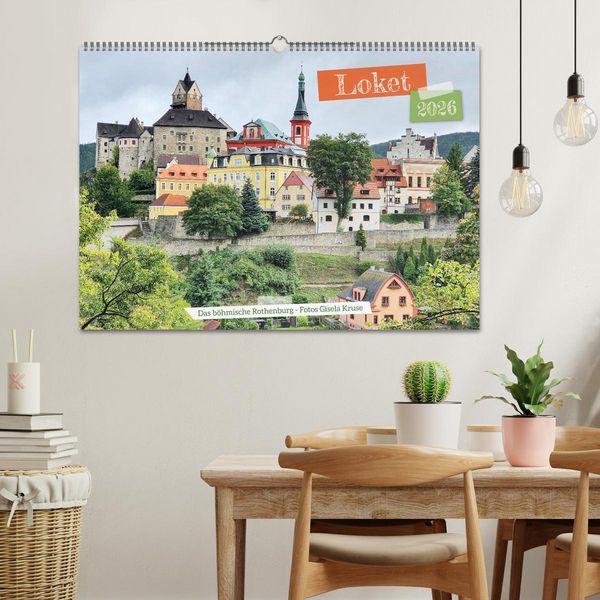 Produktbild: Loket - Das b&ouml;hmische Rothenburg (Wandkalender 2026 DIN A2 quer), CALVENDO Monatskalender