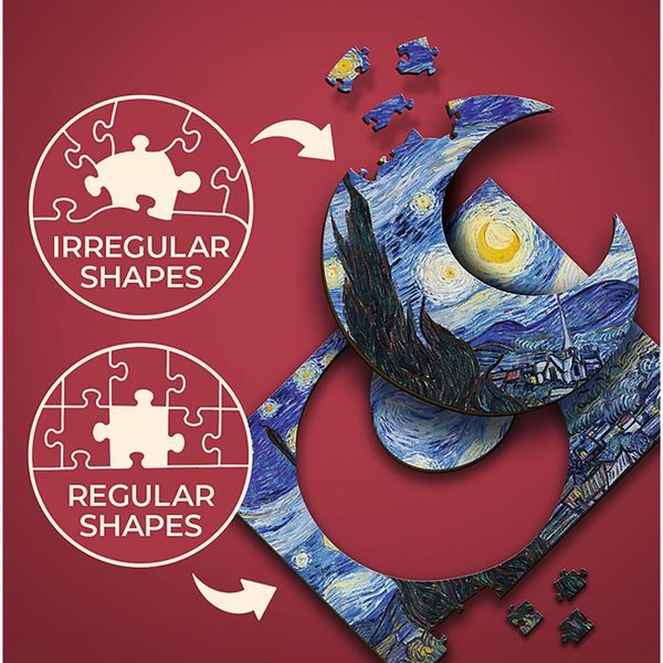 Produktbild: Holz Puzzles - "200" - Die Sternennacht / Vincent van Gogh