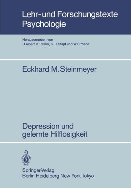 Depression und gelernte Hilflosigkeit, Taschenbuch von E.M. Steinmeyer, Springer Berlin, 9783540134534