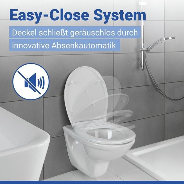 Produktbild: WC Sitz Mod. Vorno Neo Wei&szlig;, Toilettendeckel mit Absenkautomatik
