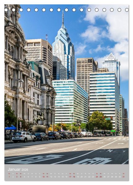 Produktbild: PHILADELPHIA Besondere Augenblicke erleben (Tischkalender 2026 DIN A5 hoch), CALVENDO Monatskalender