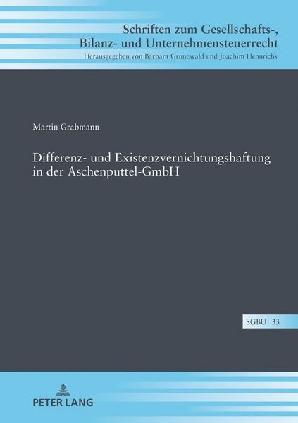 Produktbild: Differenz- und Existenzvernichtungshaftung in der Aschenputtel-GmbH