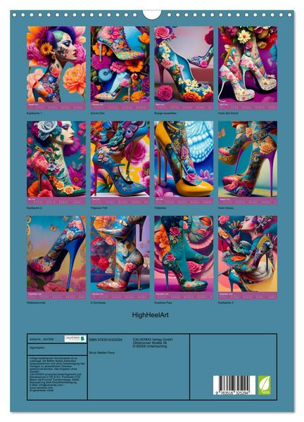 Produktbild: HighHeelArt (Wandkalender 2026 DIN A3 hoch), CALVENDO Monatskalender